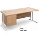 Maestro Cantilever Desk with Fixed Pedestal